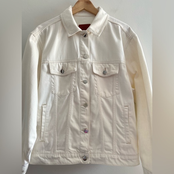 ANINE BING Size XS (oversized) Anine Bing Rory Jacket In Ecru White - Picture 7 of 16